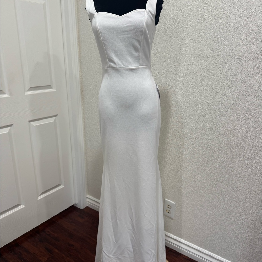 Lulu's Classic White  Dress bridal